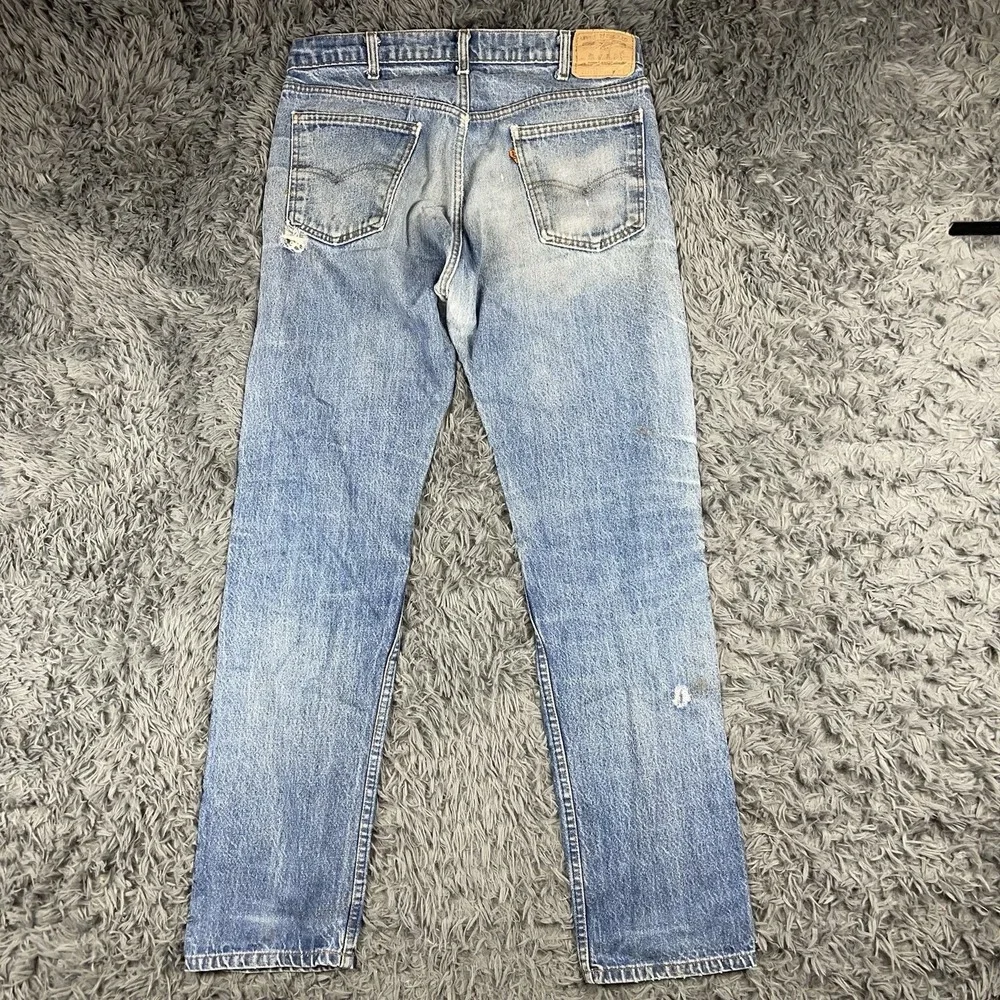 Vintage Levi's 505 Orange Tab Men's 34x33 Jeans USA Made Distressed Straight Leg
